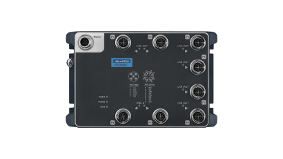 EN 50155 M12 8GE Unmanaged Switch, 24~110VDC
